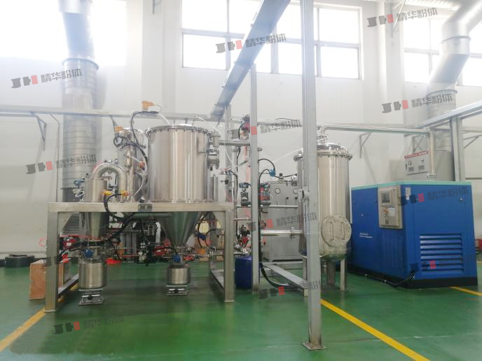 硅碳負(fù)極氮?dú)夥雷o(hù)氣流粉碎機(jī)--四川省某公司生產(chǎn)現(xiàn)場(chǎng)